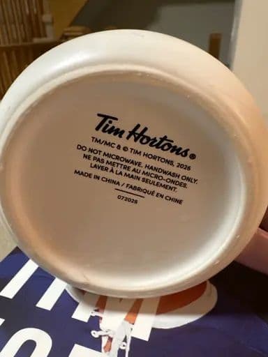 Tim Hortons Donut Mug — bottom
