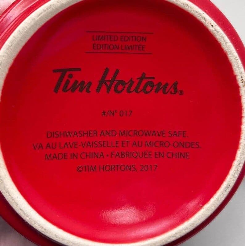 Tim Hortons Limited Edition 017 Mug — bottom