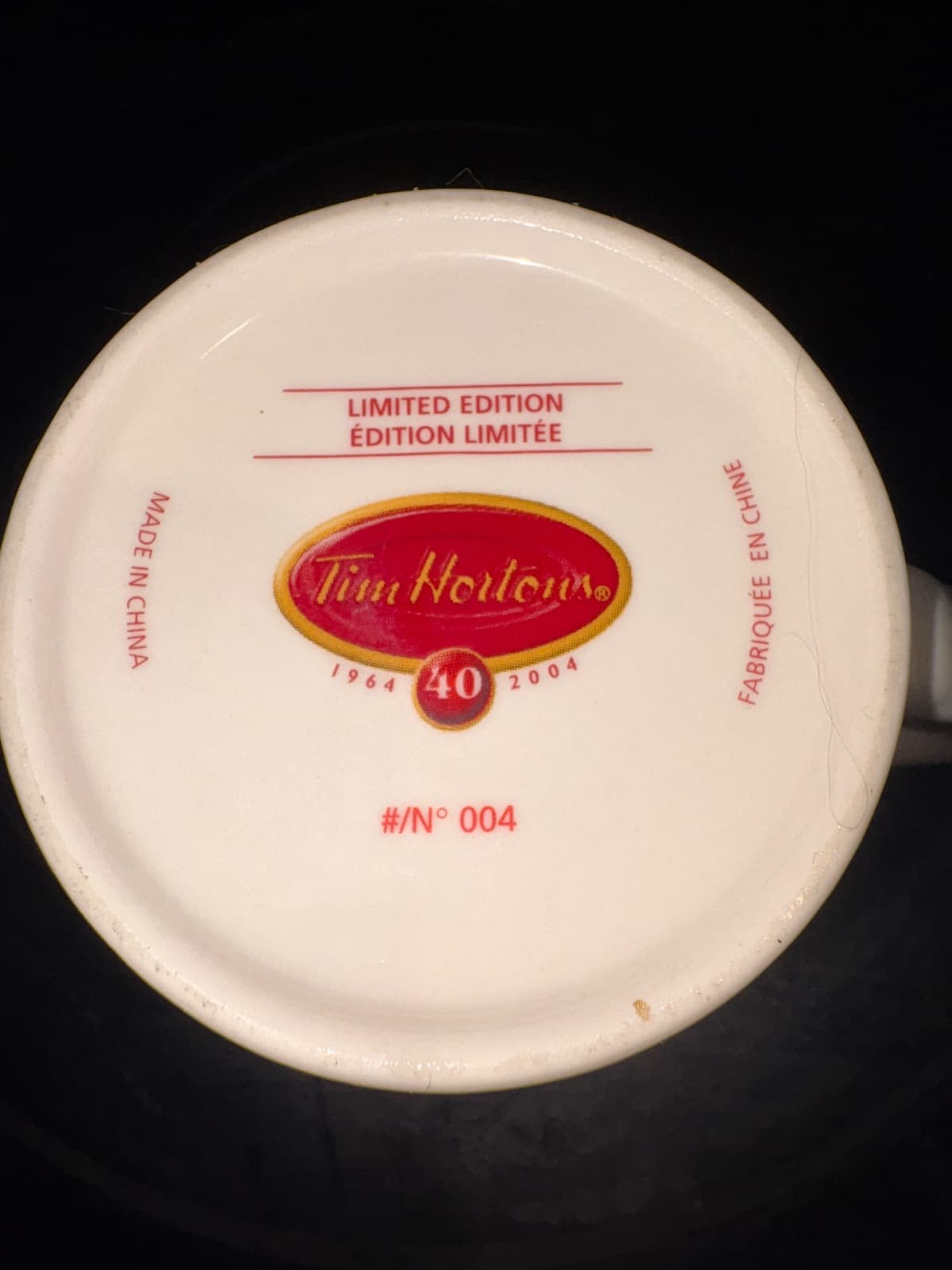 Tim Hortons Limited Edition 004 Mug — bottom
