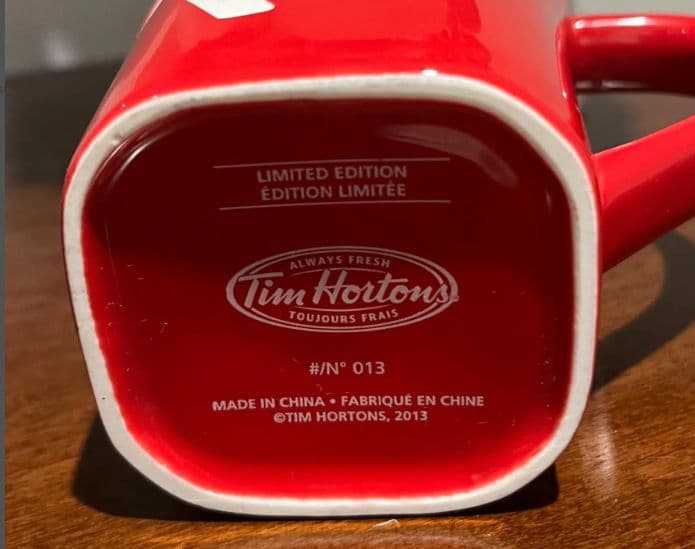 Tim Hortons Limited Edition 013 Mug — bottom