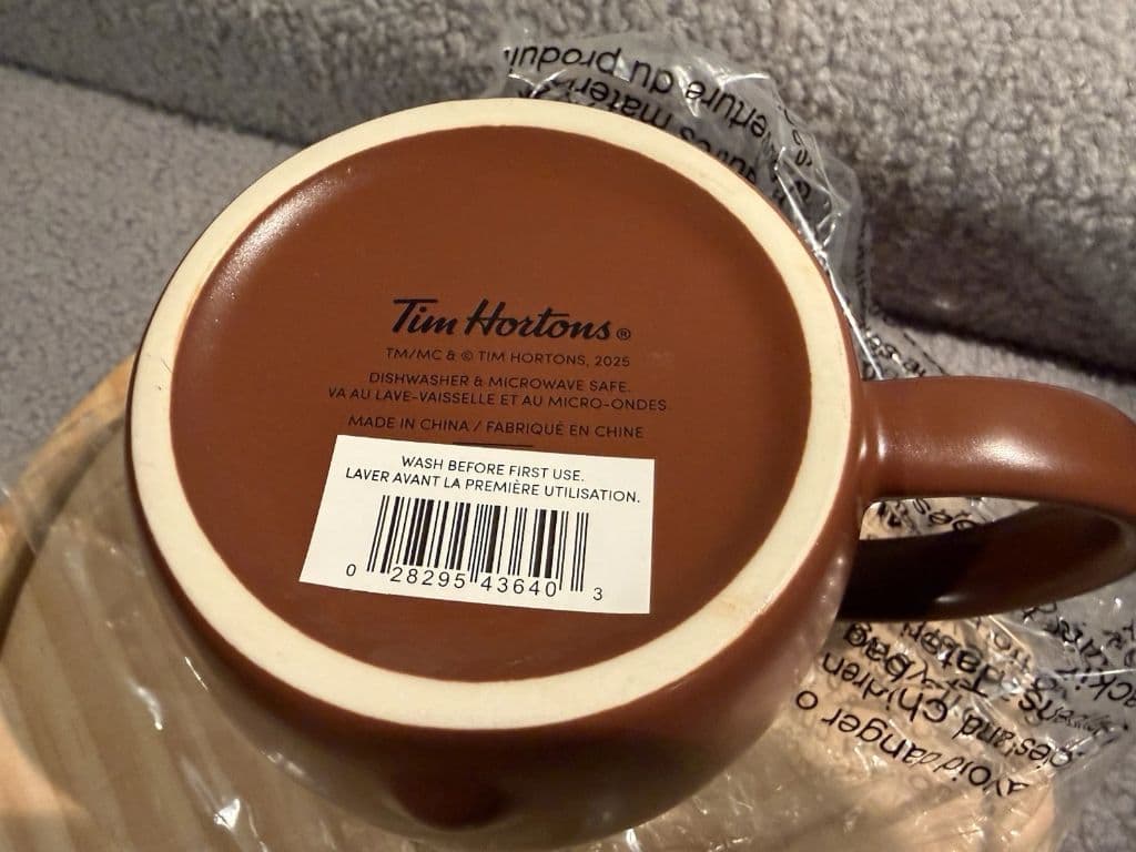 Tim Hortons Bear Mug — 2025 — bottom