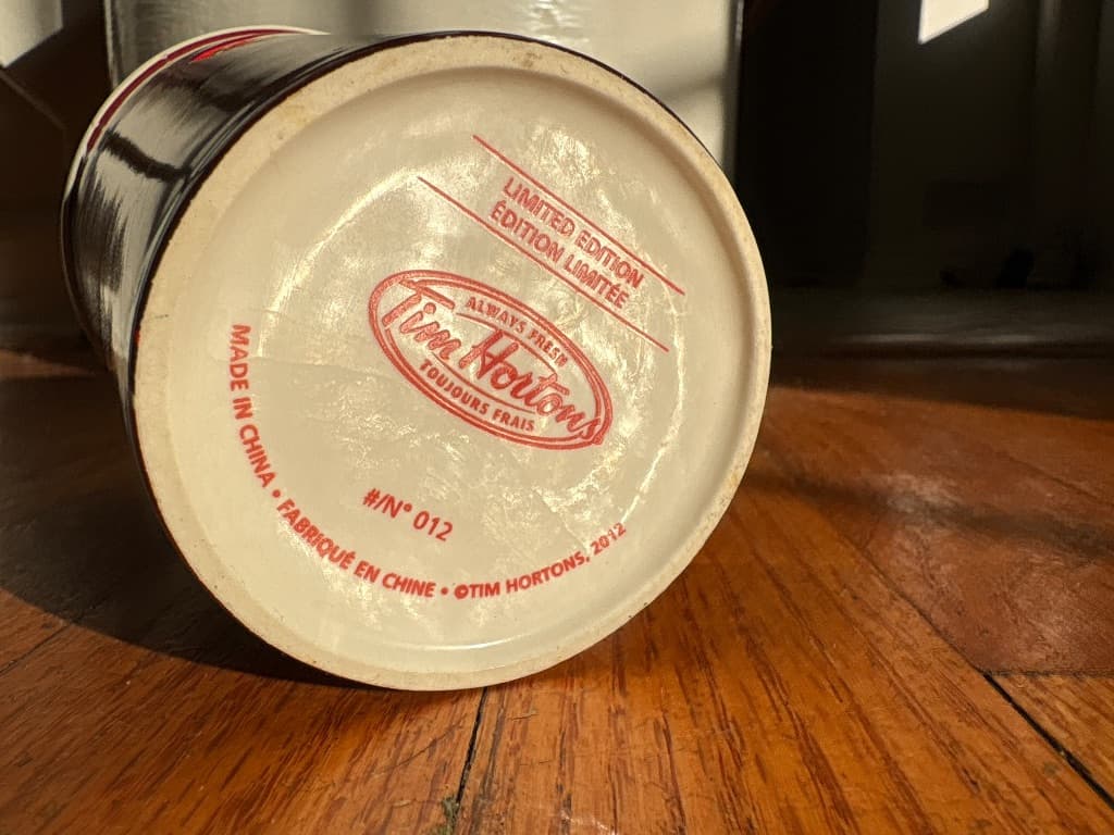 Tim Hortons Limited Edition 012 Mug — bottom