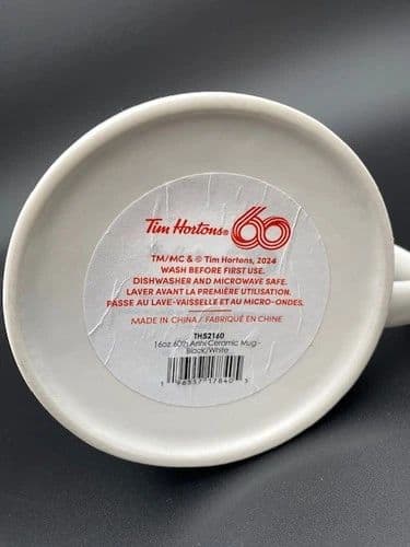 Tim Hortons 60 Mug — 2024 Logo — bottom