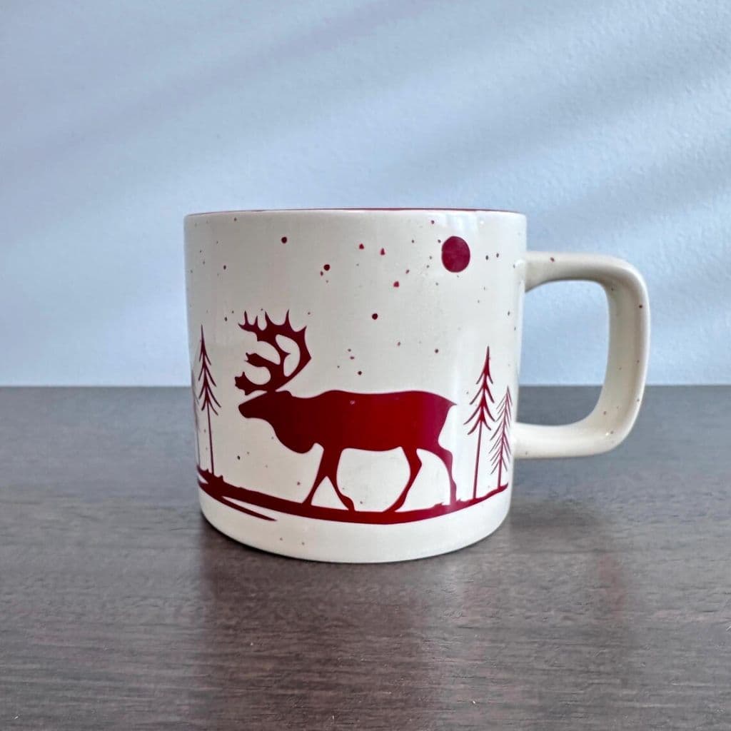 Tim Hortons Reindeer Mug — Red Interior, 2019